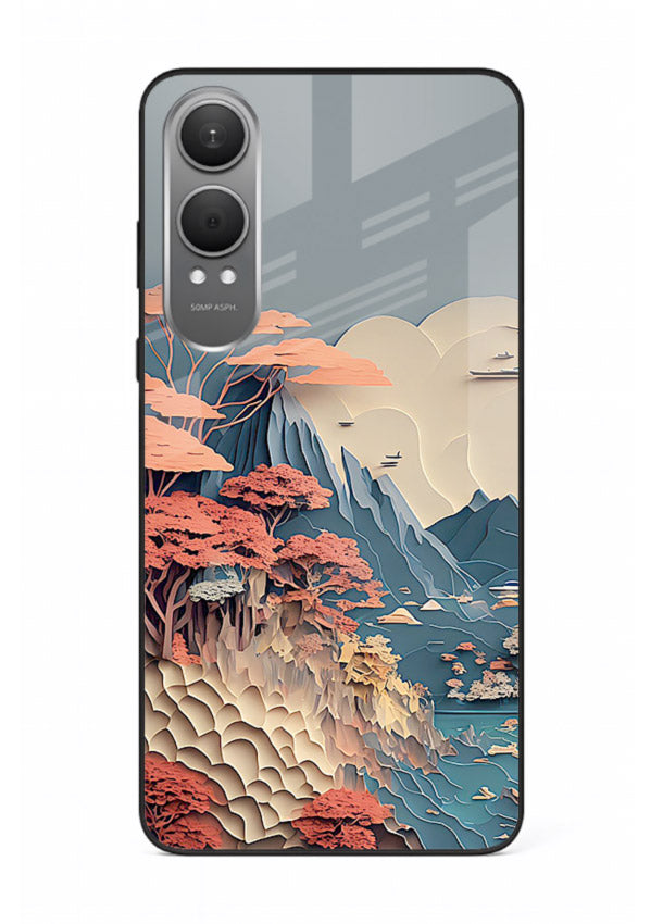 Coral Fantasy Hills surreal coral landscape artwork OnePlus Nord CE4 Lite glass back cover