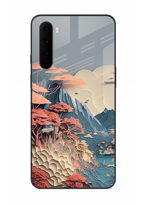 Coral Fantasy Hills surreal coral landscape artwork OnePlus Nord glass back cover