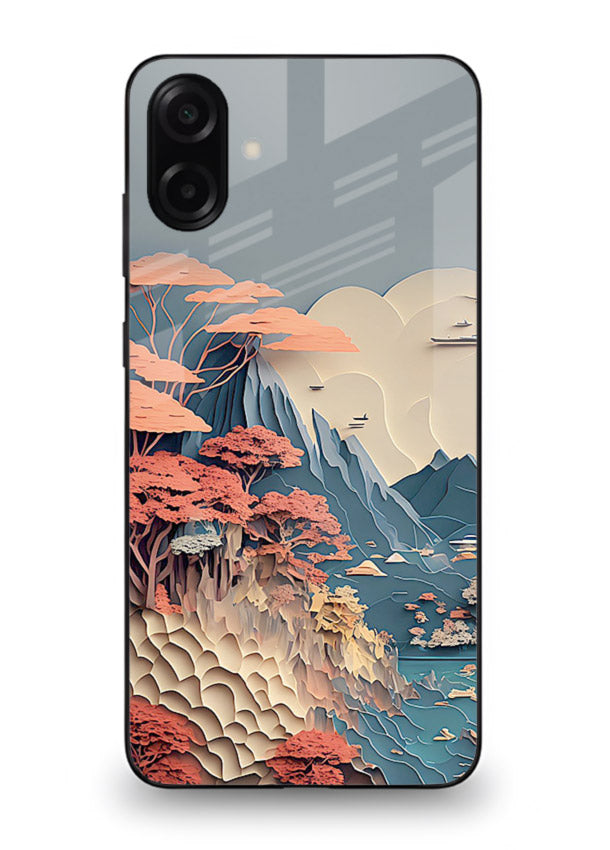 Coral Fantasy Hills surreal coral landscape artwork Samsung A07 4G glass back cover