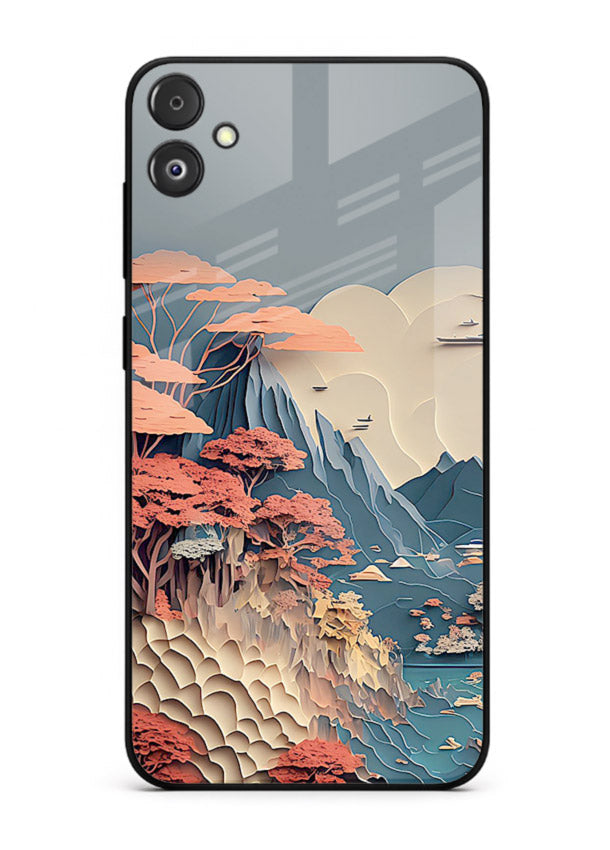 Coral Fantasy Hills surreal coral landscape artwork Samsung F14 5G glass back cover