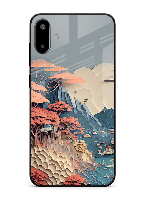 Coral Fantasy Hills surreal coral landscape artwork Samsung F06 5G glass back cover