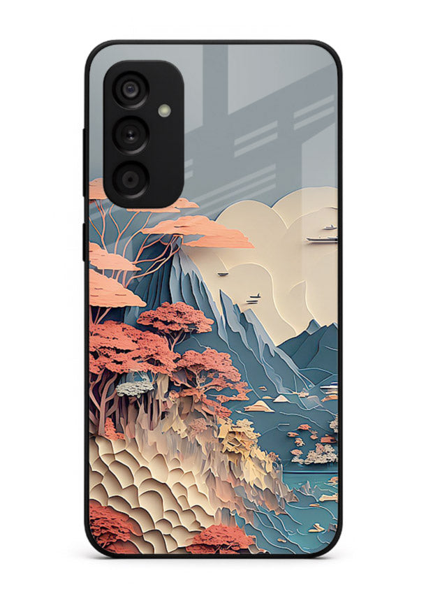 Coral Fantasy Hills surreal coral landscape artwork Samsung M14 4G glass back cover