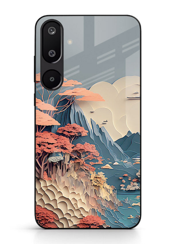 Coral Fantasy Hills surreal coral landscape artwork Samsung M16 5G glass back cover