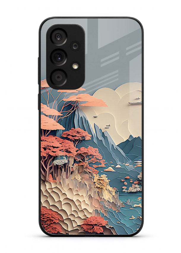 Coral Fantasy Hills surreal coral landscape artwork Samsung A33 5G glass back cover