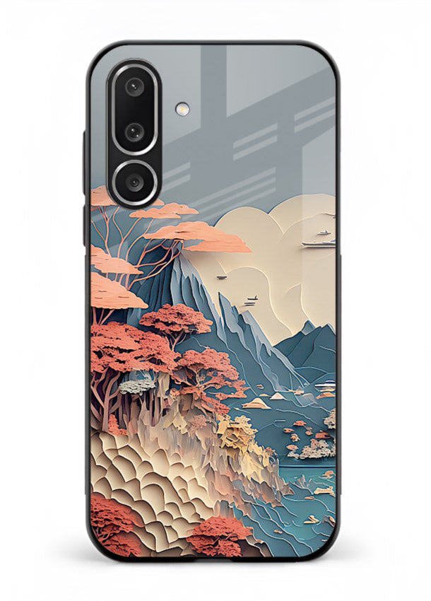 Coral Fantasy Hills surreal coral landscape artwork Samsung M56 5G glass back cover