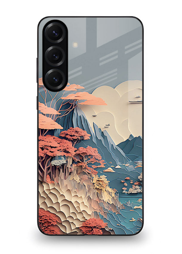 Coral Fantasy Hills surreal coral landscape artwork Samsung A25 5G glass back cover