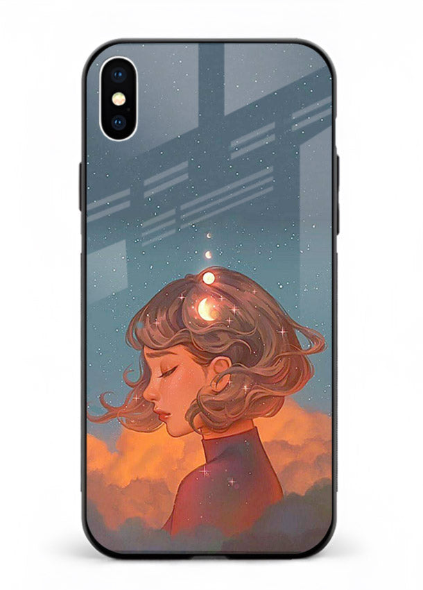Cosmic Dream Girl dreamy cosmic artwork iphone xs max glass back cover