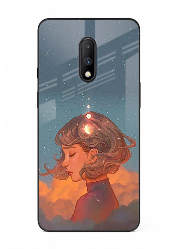 Cosmic Dream Girl dreamy cosmic artwork OnePlus 7 glass back cover