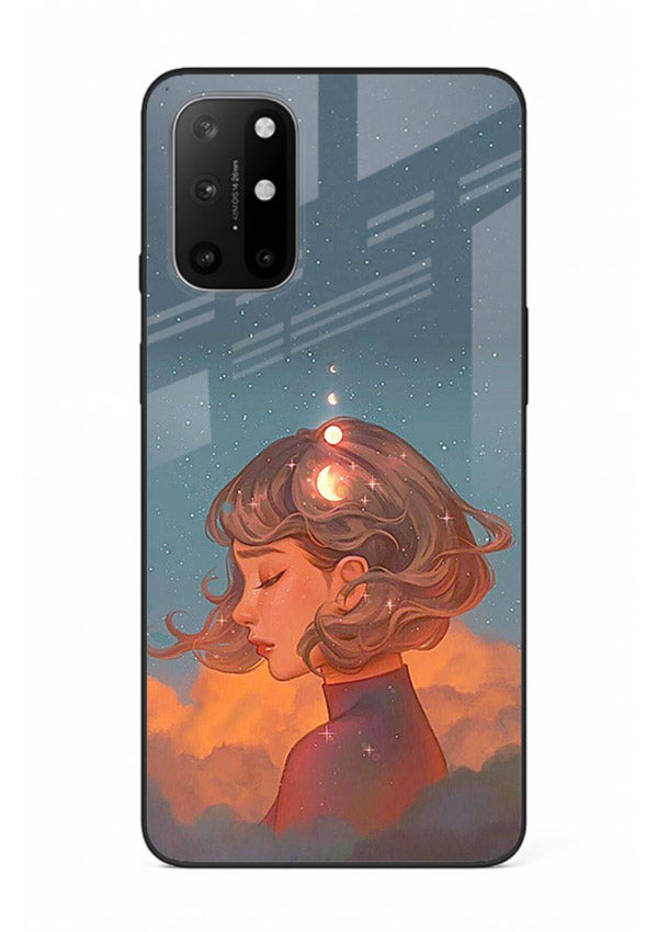 Cosmic Dream Girl dreamy cosmic artwork OnePlus 8T glass back cover