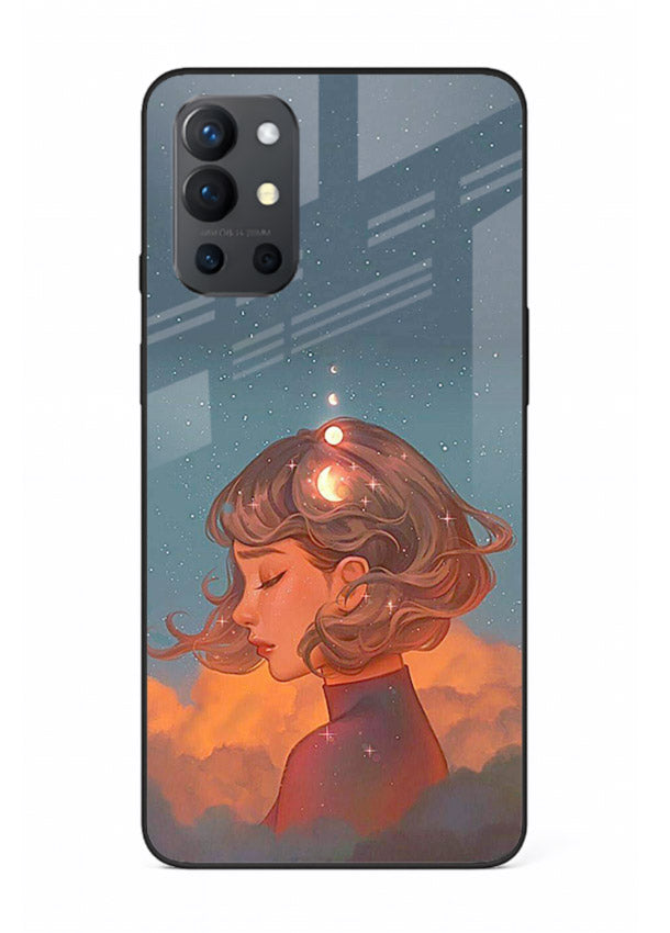 Cosmic Dream Girl dreamy cosmic artwork OnePlus 9R glass back cover