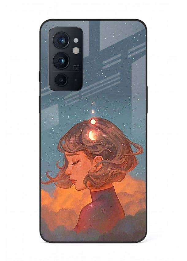 Cosmic Dream Girl dreamy cosmic artwork OnePlus 9RT glass back cover