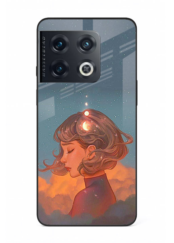 Cosmic Dream Girl dreamy cosmic artwork OnePlus 10 Pro glass back cover