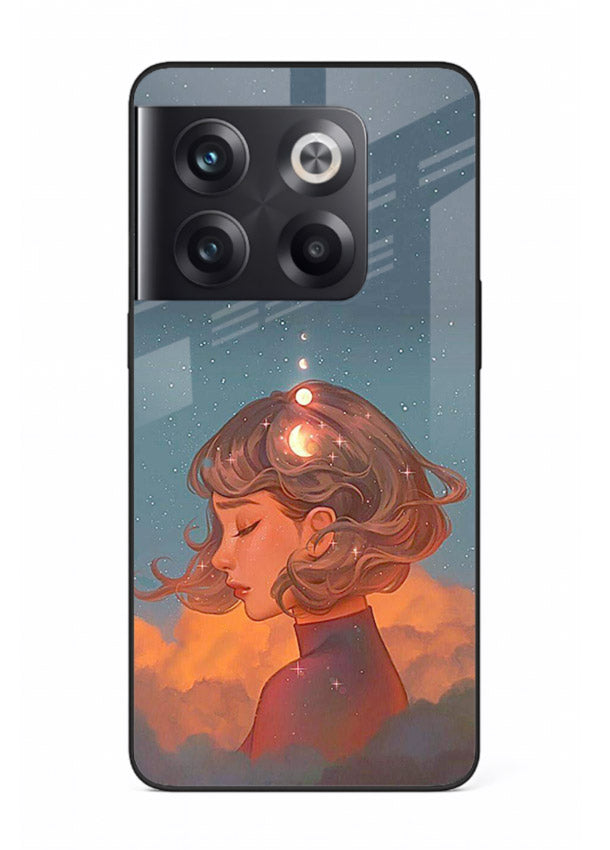 Cosmic Dream Girl dreamy cosmic artwork OnePlus 10T glass back cover