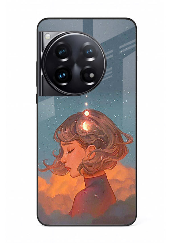 Cosmic Dream Girl dreamy cosmic artwork OnePlus 12 glass back cover