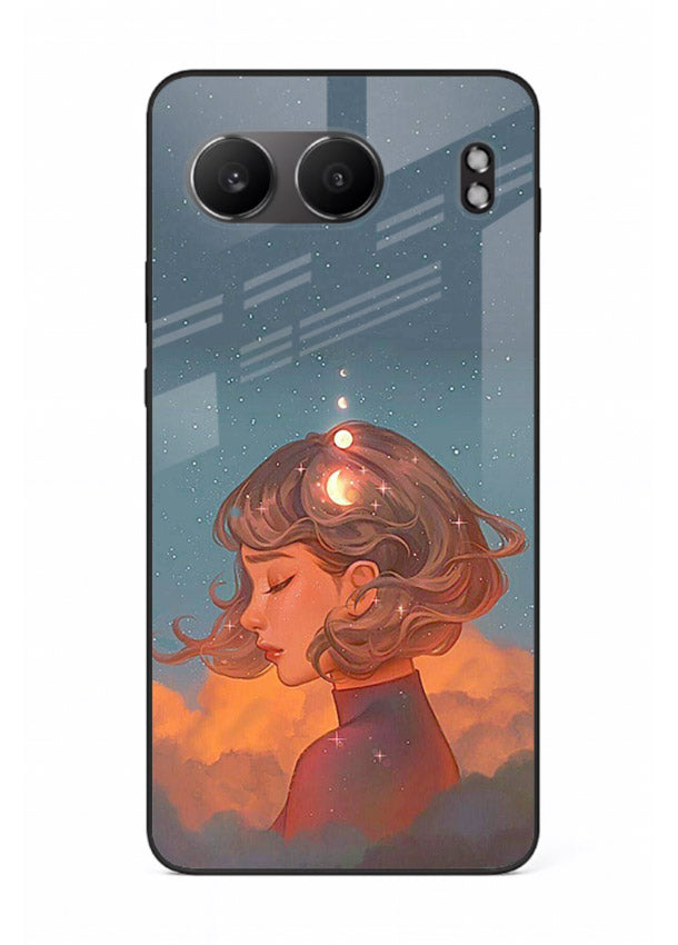 Cosmic Dream Girl dreamy cosmic artwork OnePlus Nord 4 glass back cover