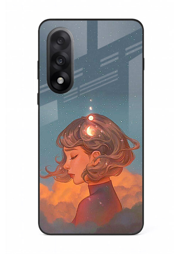 Cosmic Dream Girl dreamy cosmic artwork OnePlus Nord 5 glass back cover