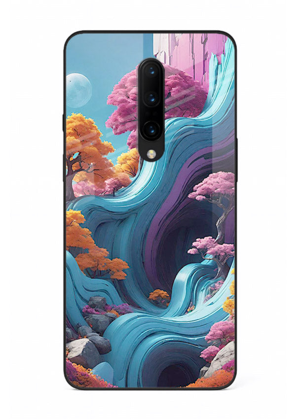 Cosmic Flow Hills surreal cosmic landscape artwork OnePlus 7 Pro glass back cover