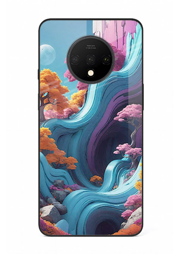 Cosmic Flow Hills surreal cosmic landscape artwork OnePlus 7T glass back cover