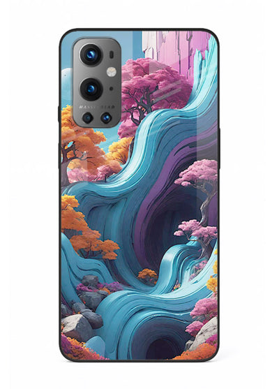 Cosmic Flow Hills surreal cosmic landscape artwork OnePlus 9 glass back cover