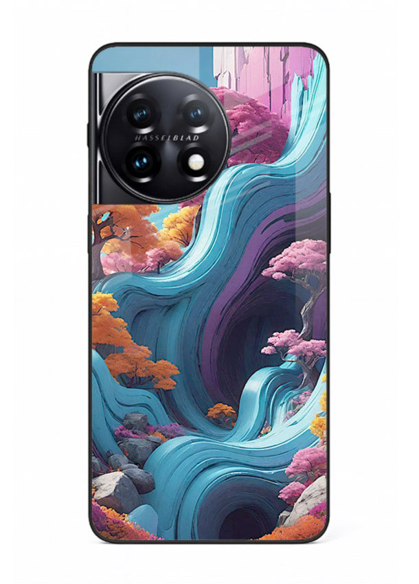 Cosmic Flow Hills surreal cosmic landscape artwork OnePlus 11R glass back cover