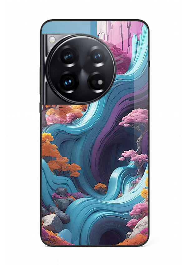 Cosmic Flow Hills surreal cosmic landscape artwork OnePlus 12 glass back cover