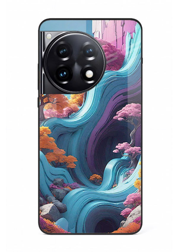Cosmic Flow Hills surreal cosmic landscape artwork OnePlus 12R glass back cover