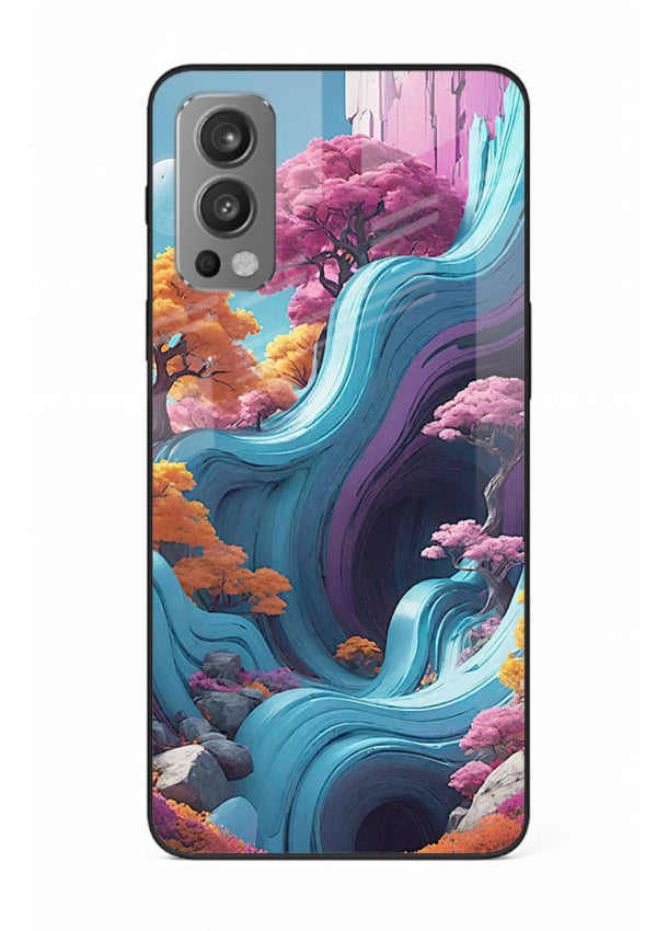Cosmic Flow Hills surreal cosmic landscape artwork OnePlus Nord 2 glass back cover