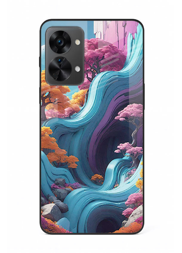 Cosmic Flow Hills surreal cosmic landscape artwork OnePlus Nord 2T glass back cover
