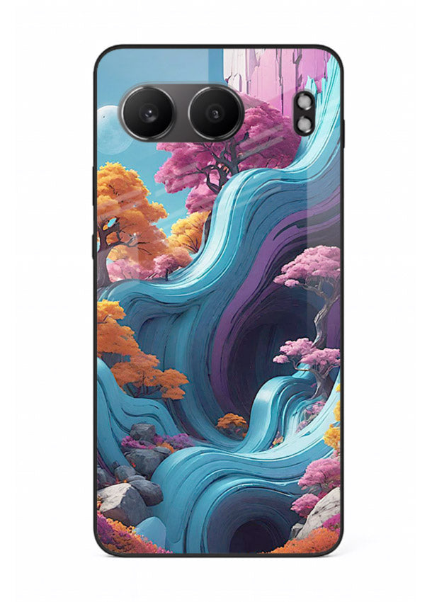 Cosmic Flow Hills surreal cosmic landscape artwork OnePlus Nord 4 glass back cover