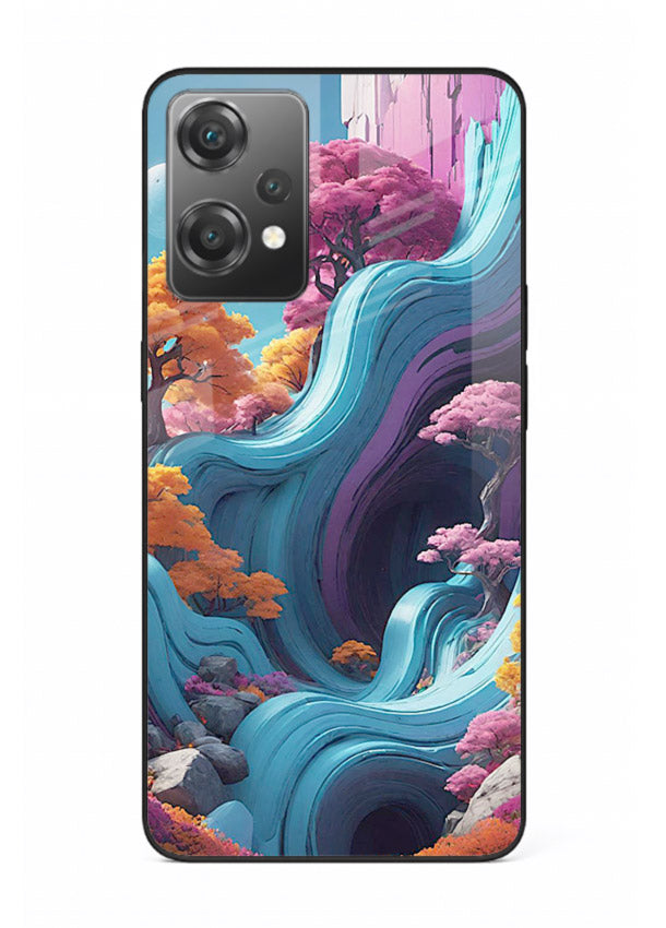 Cosmic Flow Hills surreal cosmic landscape artwork OnePlus Nord CE2 Lite 5G glass back cover