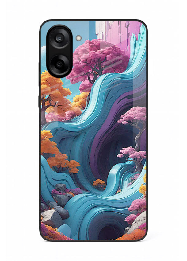 Cosmic Flow Hills surreal cosmic landscape artwork OnePlus Nord CE5 glass back cover