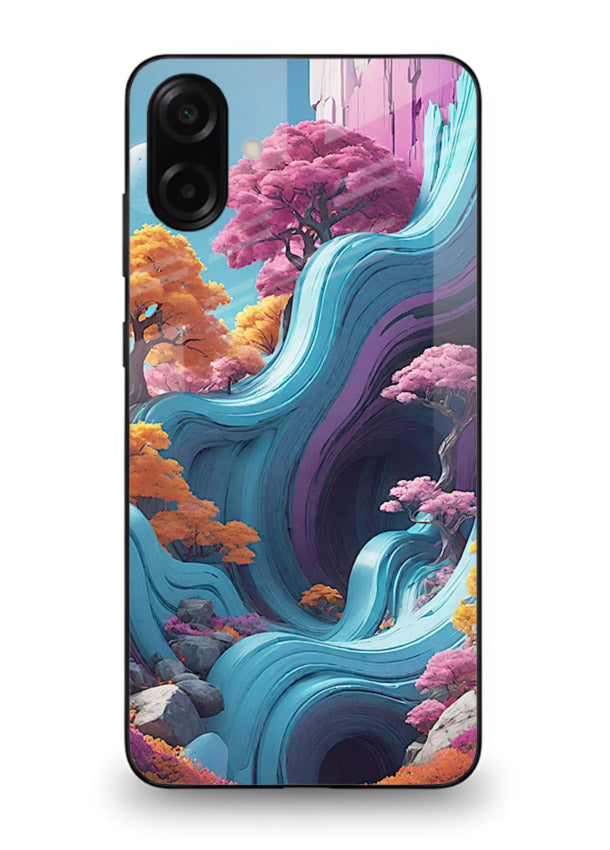 Cosmic Flow Hills surreal cosmic landscape artwork Samsung M13 5G glass back cover