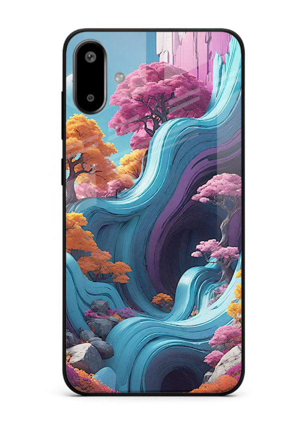 Cosmic Flow Hills surreal cosmic landscape artwork Samsung F06 5G glass back cover