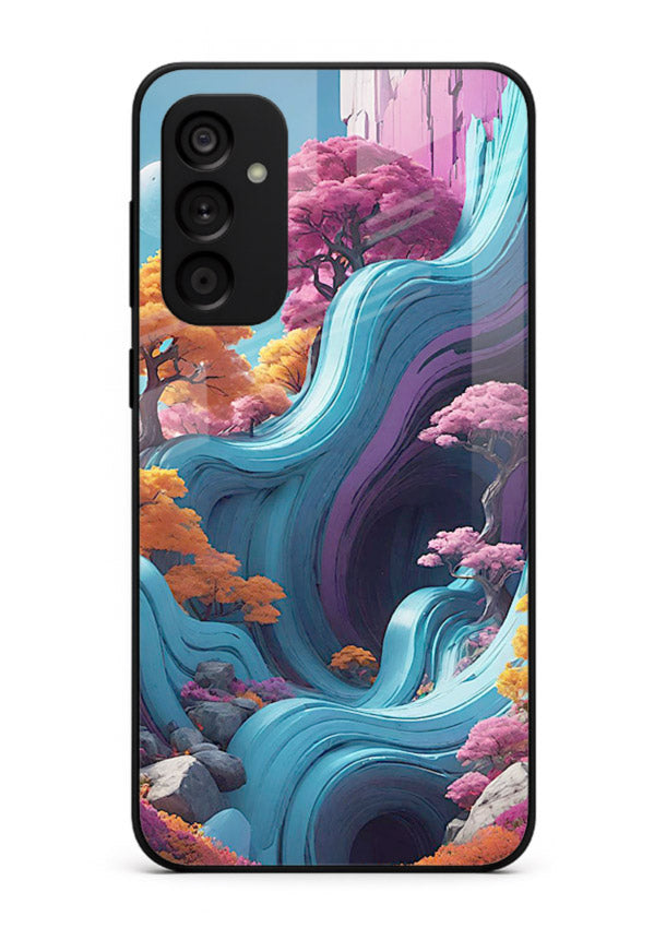 Cosmic Flow Hills surreal cosmic landscape artwork Samsung F55 5G glass back cover