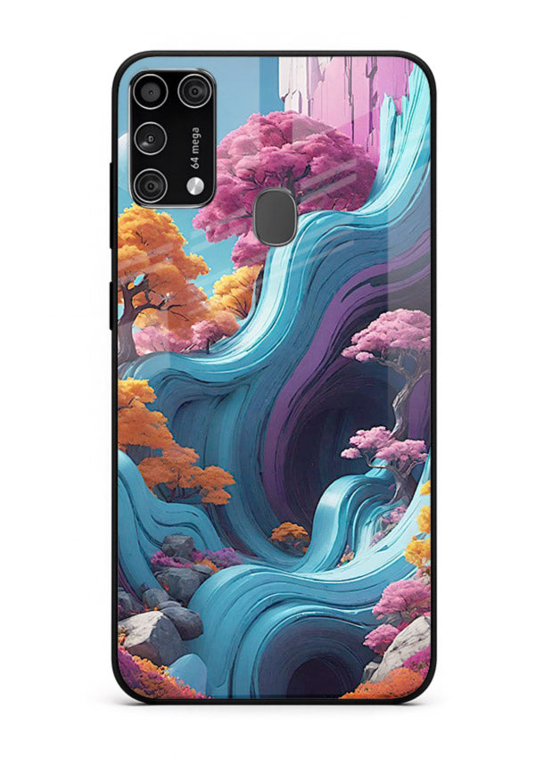 Cosmic Flow Hills surreal cosmic landscape artwork Samsung M31 Prime glass back cover