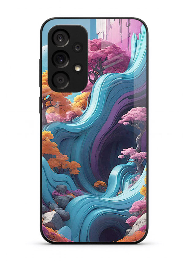 Cosmic Flow Hills surreal cosmic landscape artwork Samsung A33 5G glass back cover
