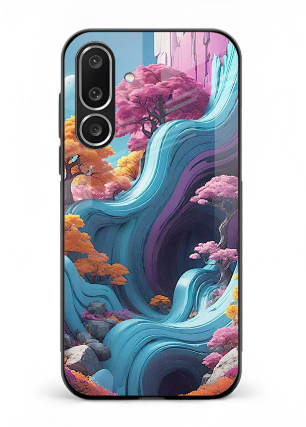 Cosmic Flow Hills surreal cosmic landscape artwork Samsung F56 5G glass back cover