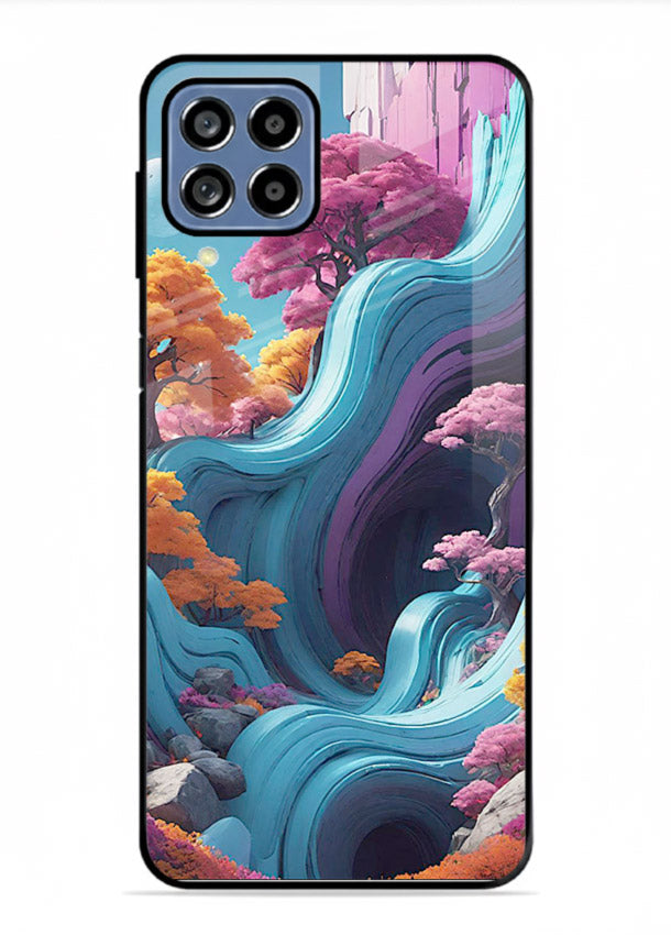 Cosmic Flow Hills surreal cosmic landscape artwork Samsung A22 4G glass back cover