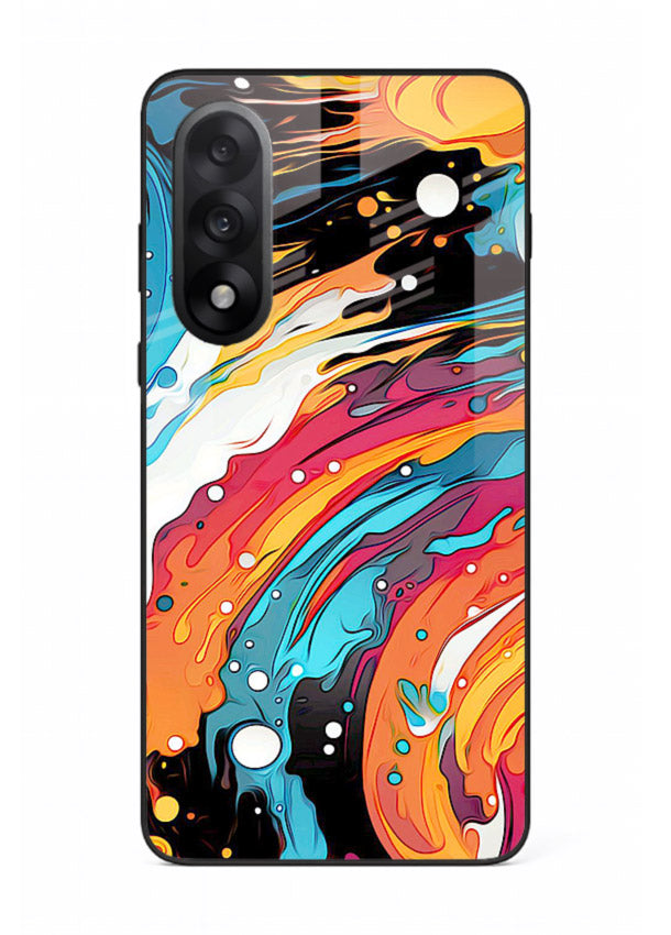 Cosmic Paint Splash vibrant abstract pattern OnePlus Nord 5 glass back cover