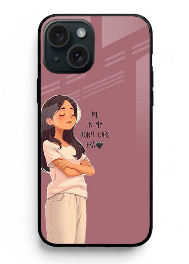 Cozy Girl Quote aesthetic illustration iphone 15 plus glass back cover