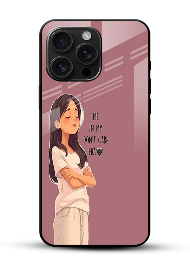 Cozy Girl Quote aesthetic illustration glossy vibrant premium glass back cover - Angle Front