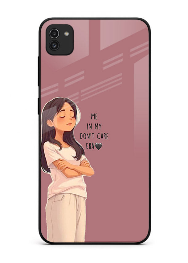 Cozy Girl Quote aesthetic illustration Samsung A03 glass back cover