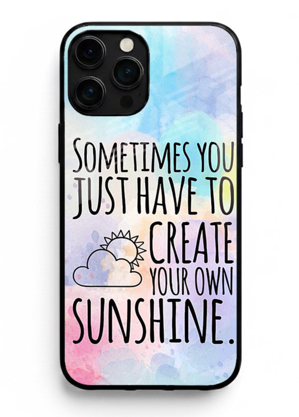 Sunny daisy artwork printed on iphone 13 pro max glass back cover with cheerful uplifting tones.