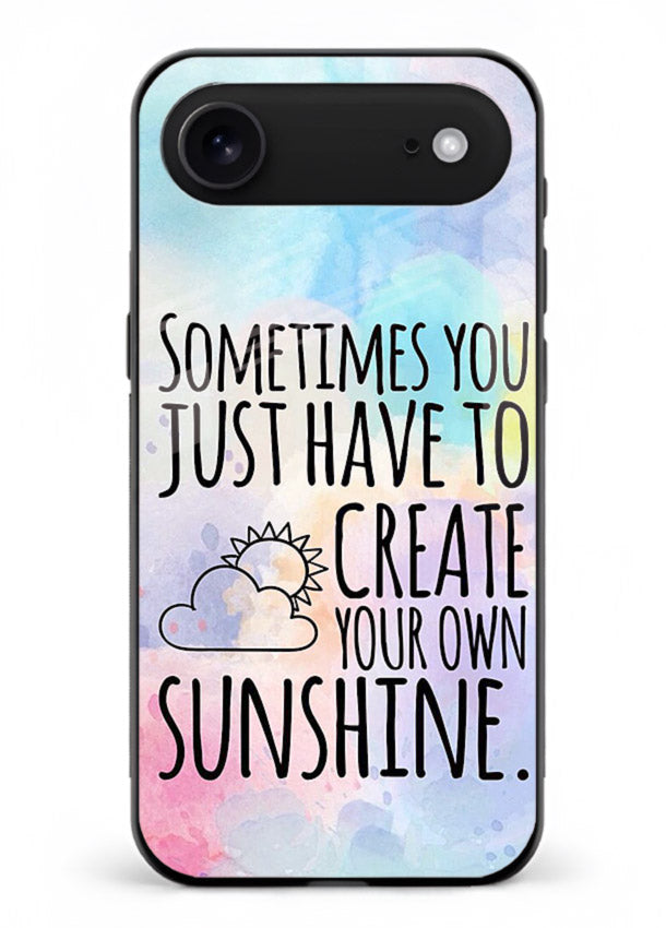 Sunny daisy artwork printed on iphone 17 air glass back cover with cheerful uplifting tones.