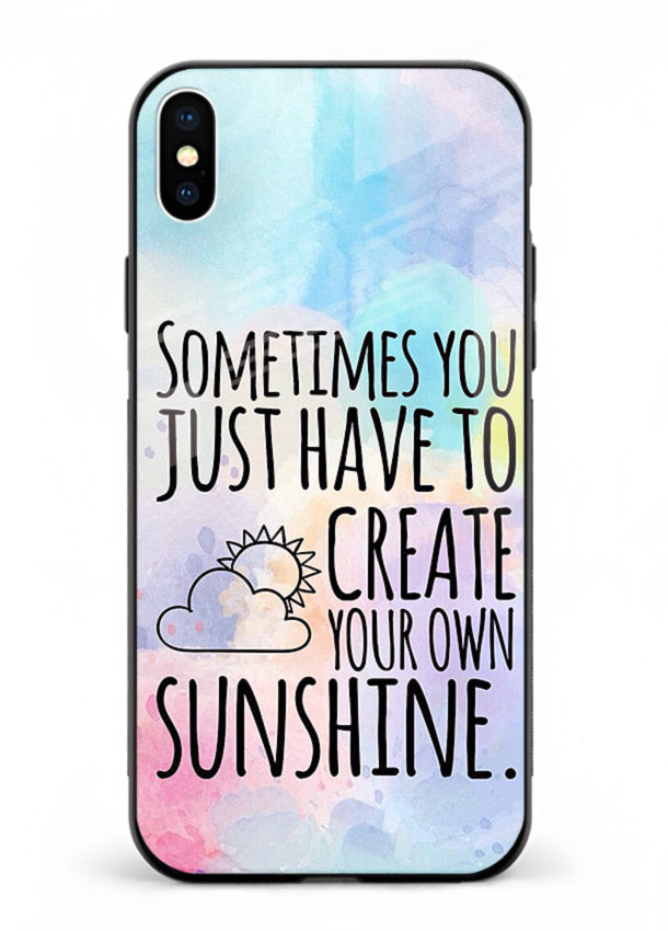 Sunny daisy artwork printed on iphone xs max glass back cover with cheerful uplifting tones.