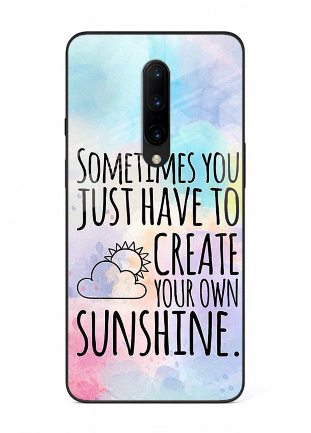 Sunny daisy artwork printed on OnePlus 7T Pro glass back cover with cheerful uplifting tones.