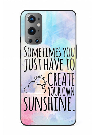Sunny daisy artwork printed on OnePlus 9 glass back cover with cheerful uplifting tones.