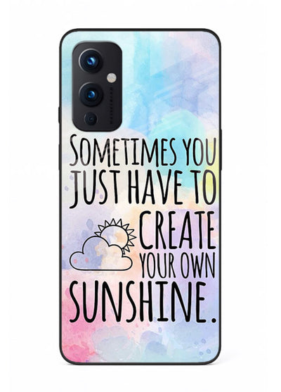 Sunny daisy artwork printed on OnePlus 9 Pro glass back cover with cheerful uplifting tones.