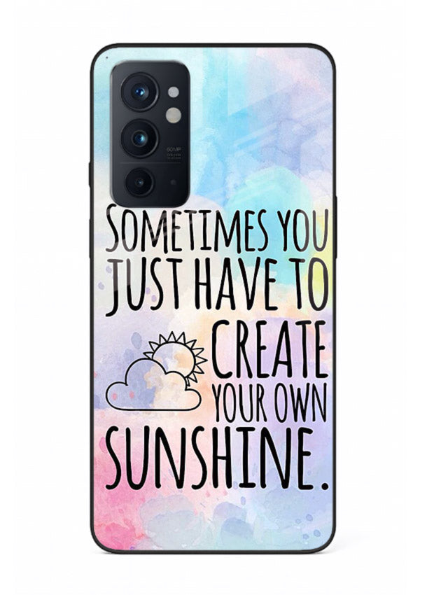 Sunny daisy artwork printed on OnePlus 9RT glass back cover with cheerful uplifting tones.