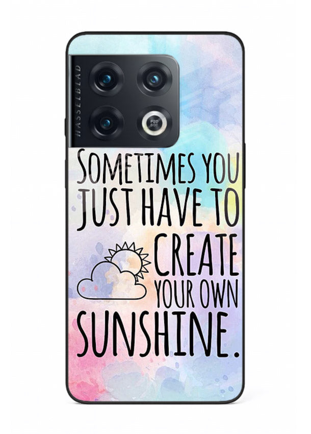 Sunny daisy artwork printed on OnePlus 10 Pro glass back cover with cheerful uplifting tones.